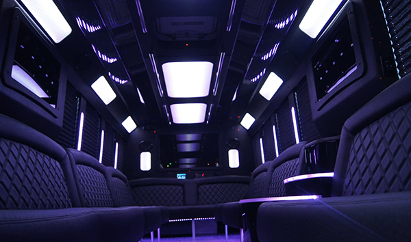 inside limo bus
