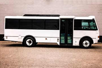 white charter bus