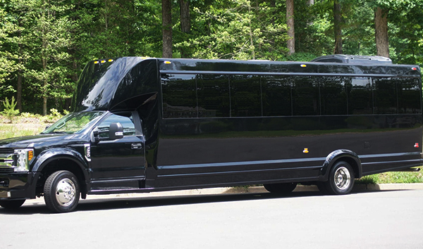 modern black party bus